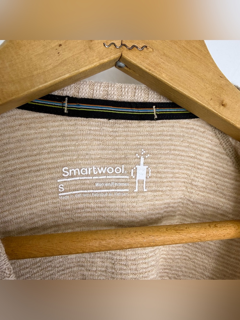 SMARTWOOL Women’s Tan Thermal Merino Rib Crew Top - Picture 4 of 6